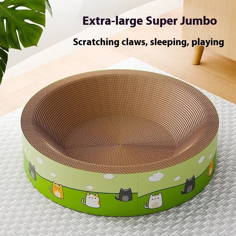 Super Large Deepening Round Scratch Board Wear-resistant Cat Integrated